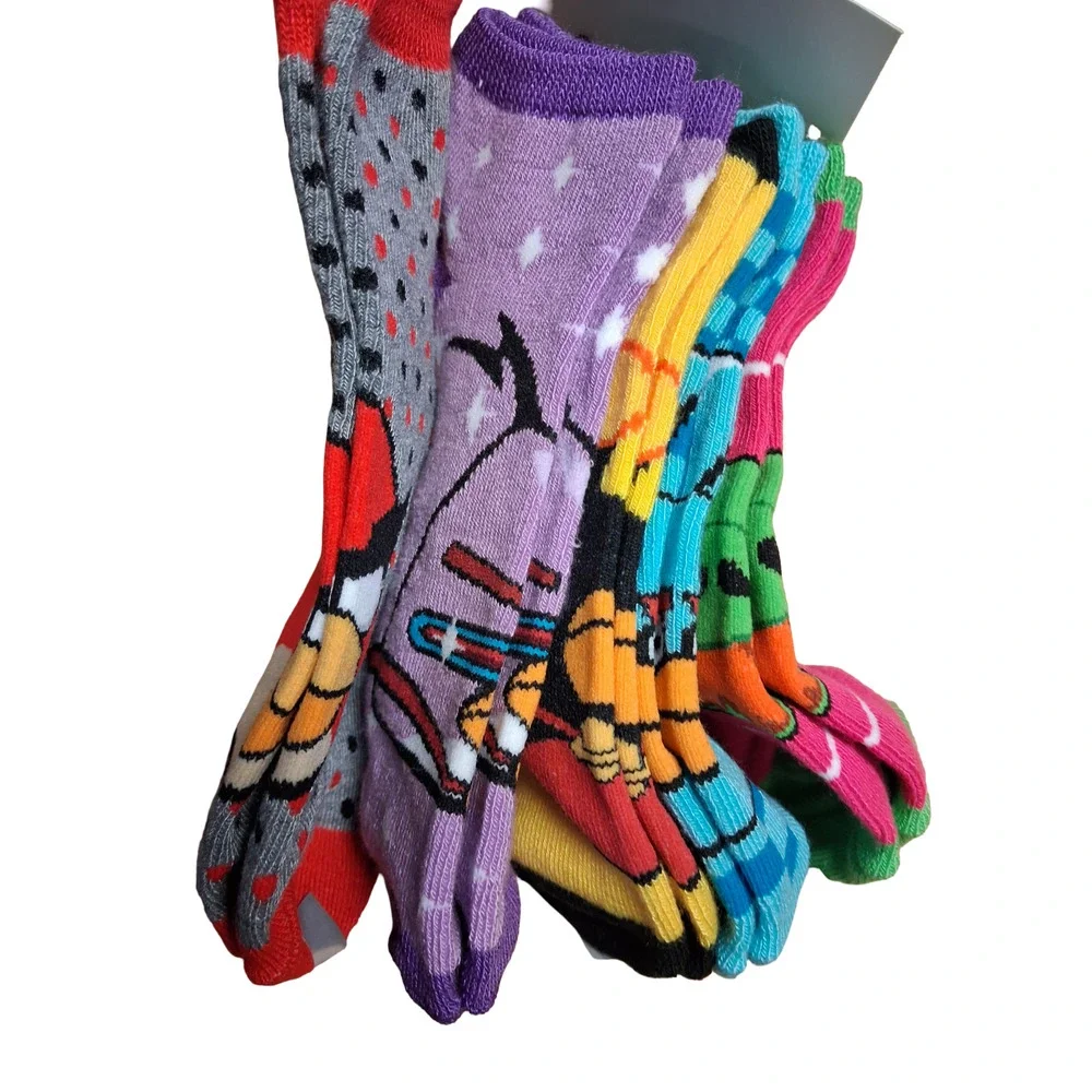 Angry Birds Space Low Rise Socks 5-Pair Pack Size 9-11 Multicolor Cartoon New